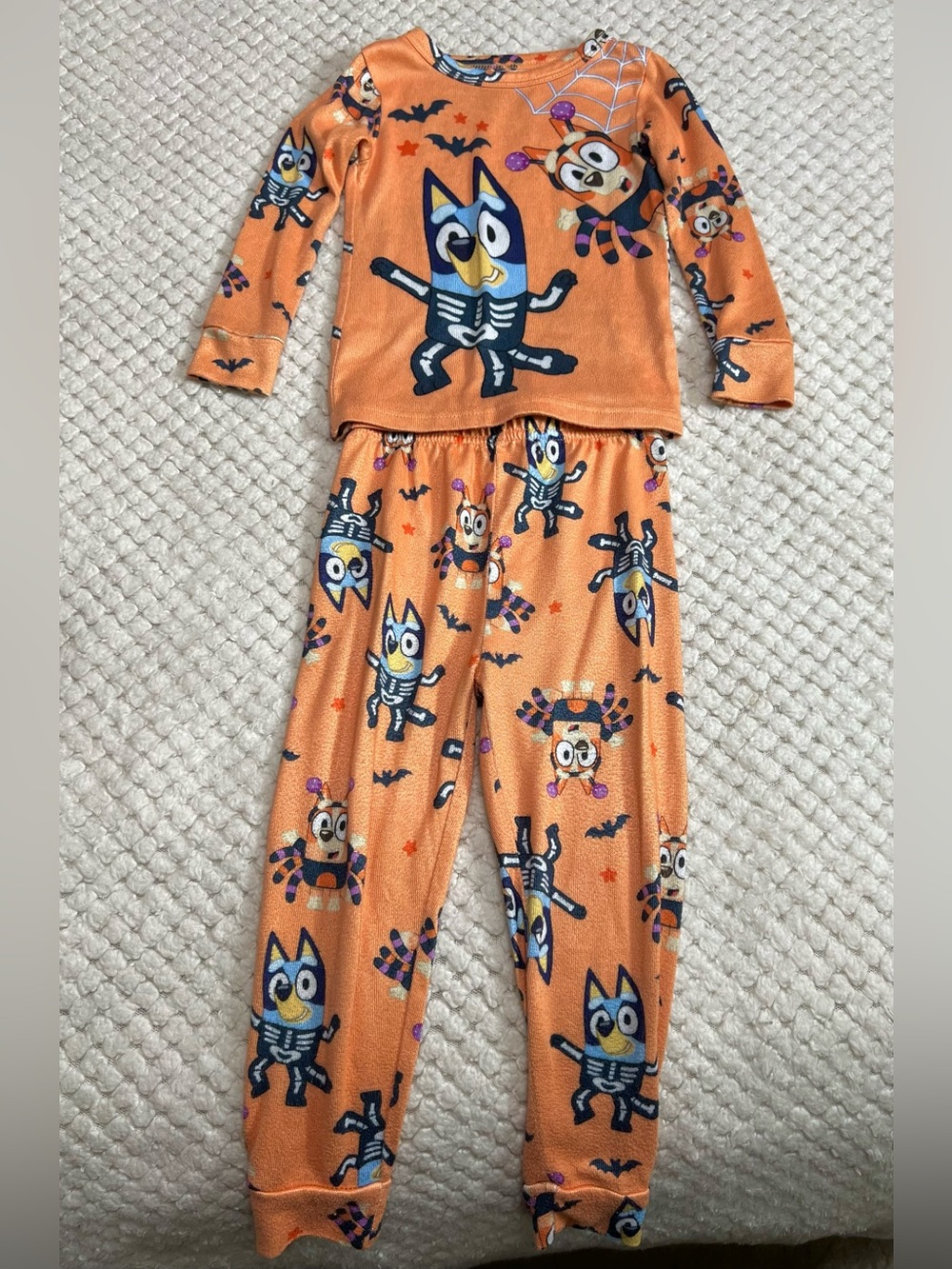 Bluey Pajamas Bluey Halloween Pajamas Bluey Pajama Set Fall Orange Unisex 4T